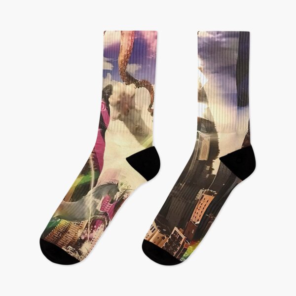 Item preview, Psychedelic Cats, Unicorns and Octopus in a Big City designed and sold by MorningFive.