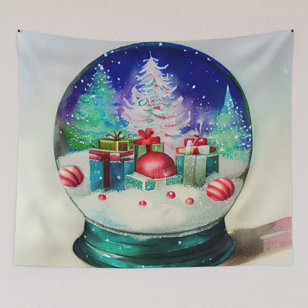 Item preview, A cute snow globe in watercolors designed and sold by art8085.