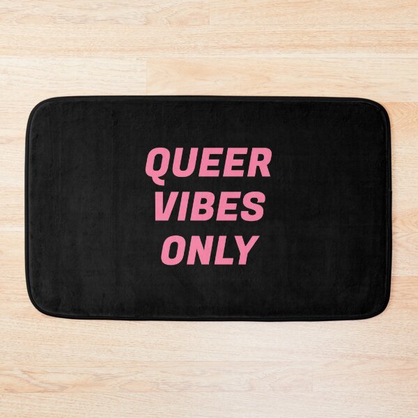 Item preview, Queer Vibes Only pink text designed and sold by Inspirationmotivation.
