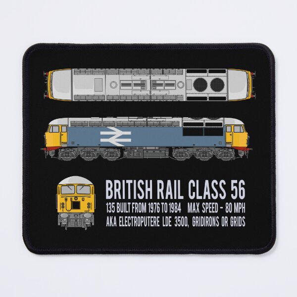 Item preview, British Rail Class 56 Train Gridiron Grids Locomotive Diagrams Gift designed and sold by Maljonic.