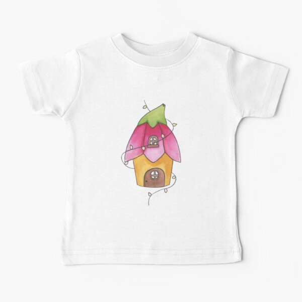 Item preview, yellow watercolor fairy house designed and sold by star-berry.
