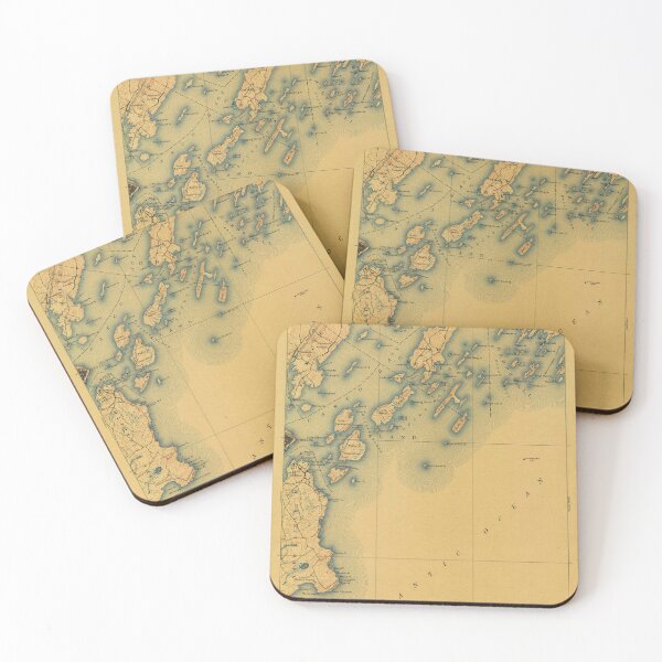 Item preview, Casco Bay Maine Vintage Map designed and sold by BeaSchoney.