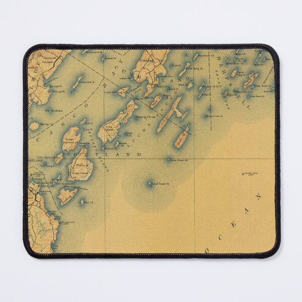 Item preview, Casco Bay Maine Vintage Map designed and sold by BeaSchoney.