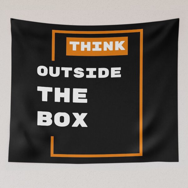 Item preview, Think outside the box designed and sold by Giovanni's  Brown Quotes.