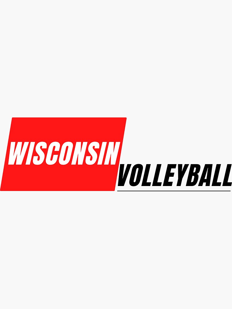 "Wisconsin Volleyball" Sticker for Sale by ForzaRosso Redbubble