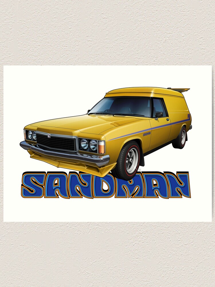 Illustrated HZ Holden Sandman Panel Van, Yellow