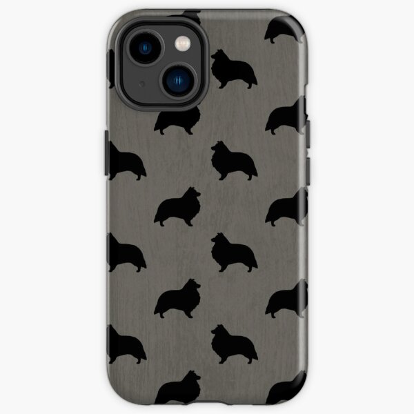 Shetland Sheepdog Silhouette(s) iPhone Tough Case