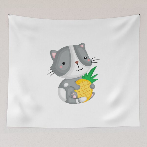 Item preview, Cute Pineapple Cat Sleeping, Anatomy of a pineapple designed and sold by MamaSweetea.