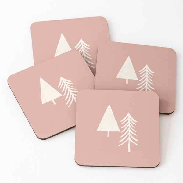 Item preview, Christmas Woodland Evergreen Pink designed and sold by susycosta.