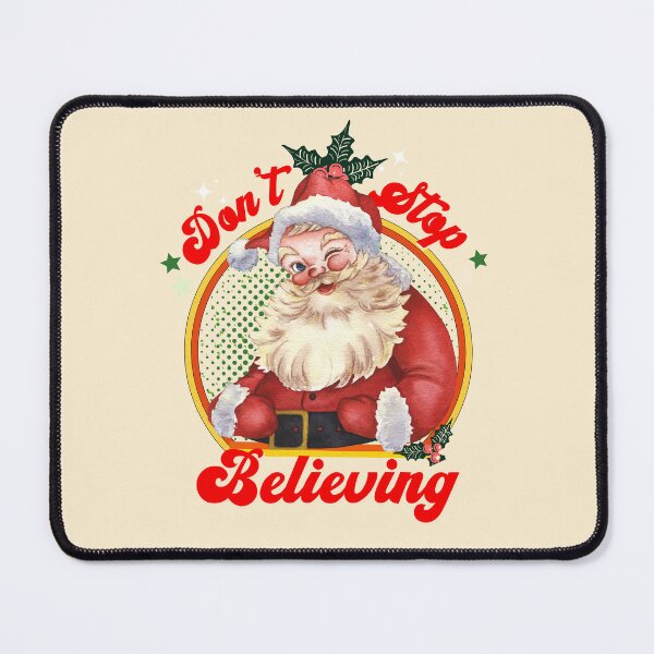 Item preview, Don’t stop believing  retro Christmas vintage designs designed and sold by DesignsbyMona.