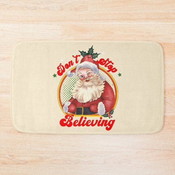 Item preview, Don’t stop believing  retro Christmas vintage designs designed and sold by DesignsbyMona.