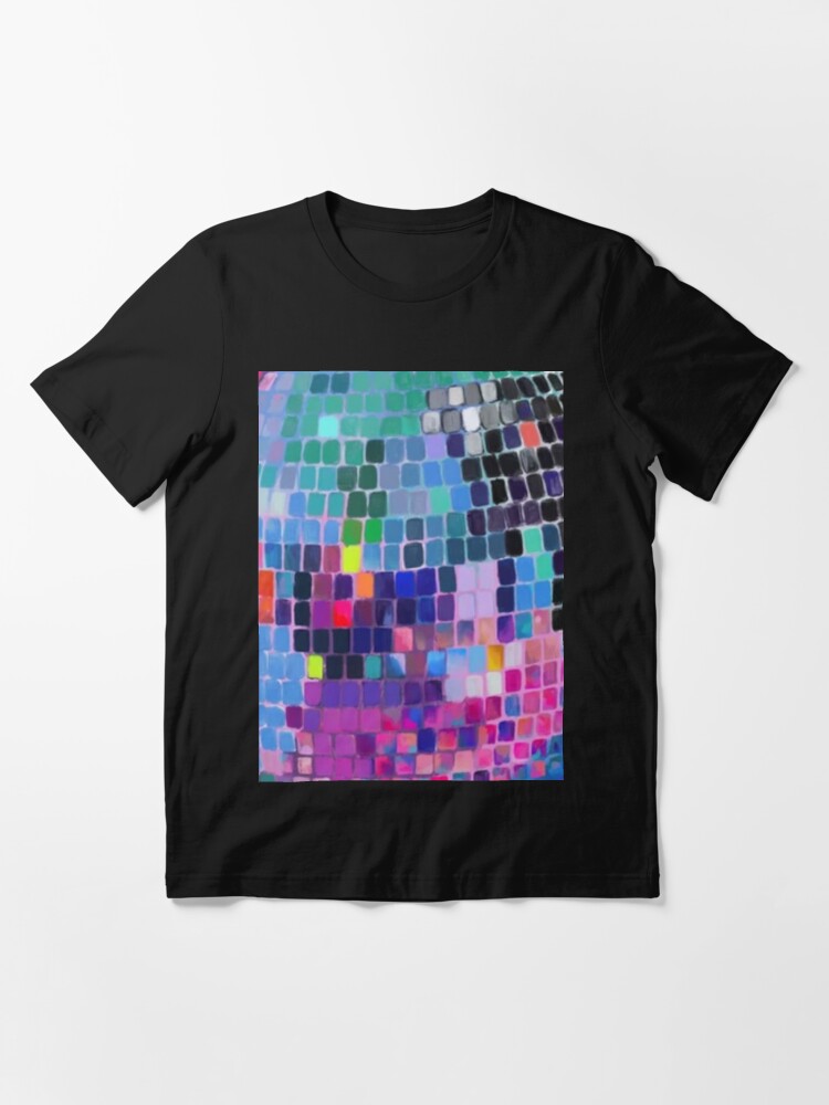 Disco ball rainbow disco fever boogie dance retro 70s club disco party  checkered colorful vintage glass squares | Essential T-Shirt