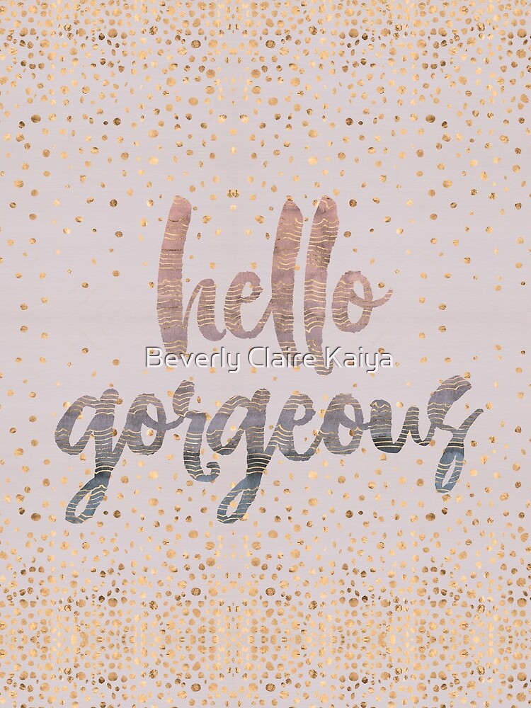 Hello Gorgeous Lilac Periwinkle Rose Gold Confetti by beverlyclaire