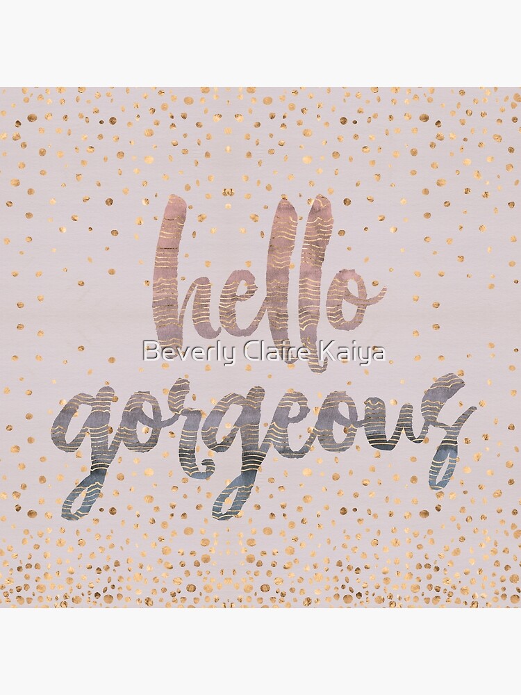 Hello Gorgeous Lilac Periwinkle Rose Gold Confetti by beverlyclaire