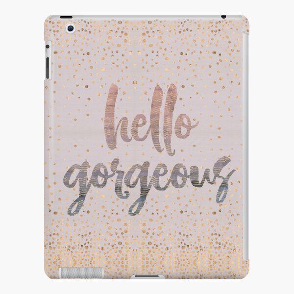 Hello Gorgeous Lilac Periwinkle Rose Gold Confetti iPad Snap Case