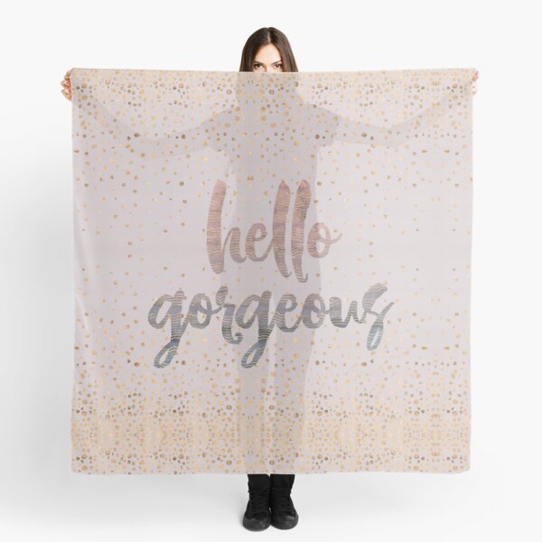 Hello Gorgeous Lilac Periwinkle Rose Gold Confetti Scarf