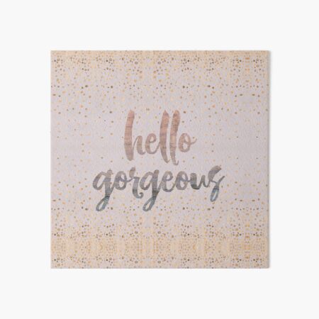 Hello Gorgeous Lilac Periwinkle Rose Gold Confetti Art Board Print
