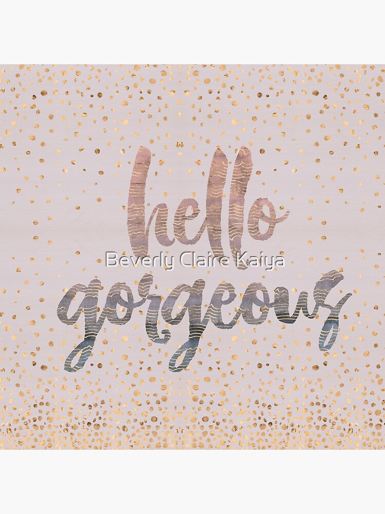 Hello Gorgeous Lilac Periwinkle Rose Gold Confetti by beverlyclaire