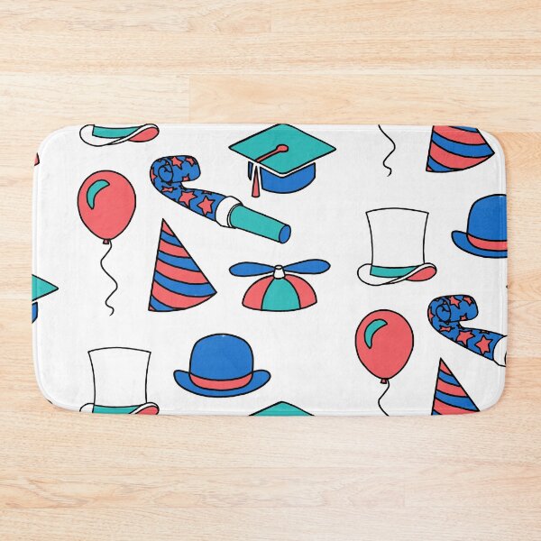 Item preview, Party supplies 1 (blue green red, white background) designed and sold by MentaLee.
