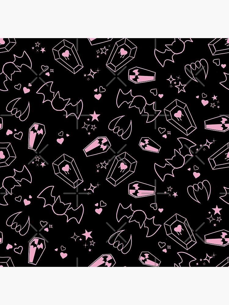 Pastel goth pink bats spooky Bath Mat by GriffyPrints