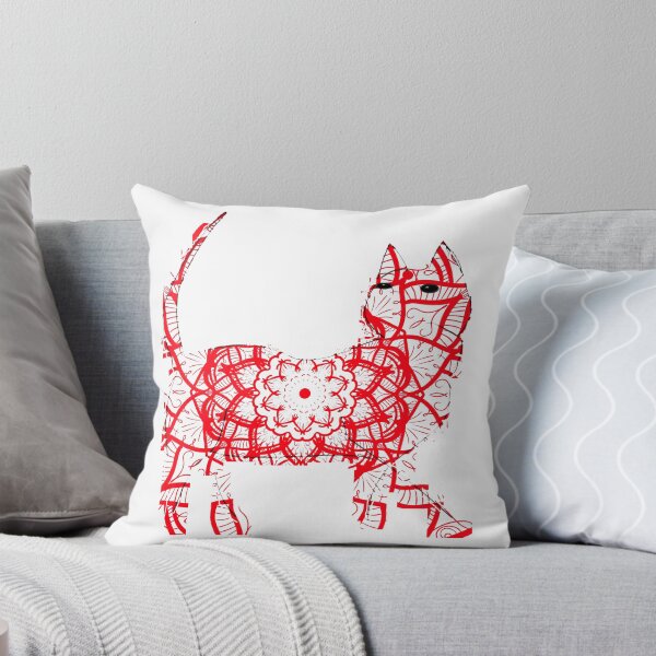 Item preview, Red mandala cat  designed and sold by spiritual-tee.