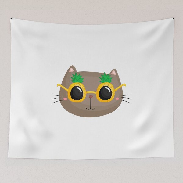 Item preview, Cute Pineapple Cat, Anatomy of a pineapple designed and sold by MamaSweetea.