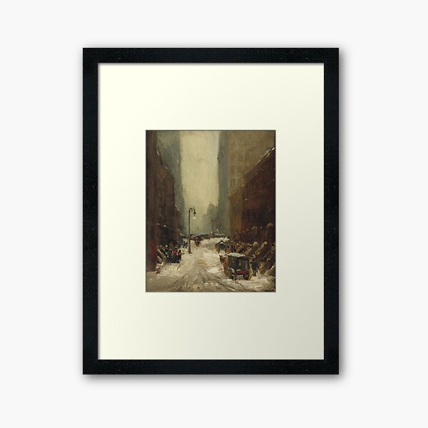 Item preview, Snow in New York | Robert Henri | 1902 American Cityscape Art designed and sold by CJET.