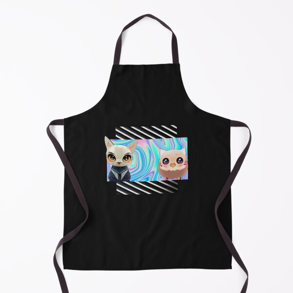 Item preview, Anime Waifu Cat and Owl Design designed and sold by werewolftogo.