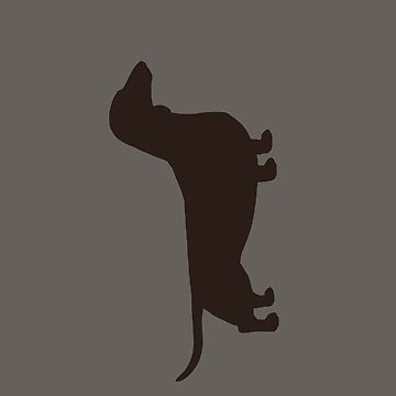 Artwork thumbnail, Dachshund Dog Silhouette(s) | Smooth Coated Wiener Dog by Jenn Inashvili