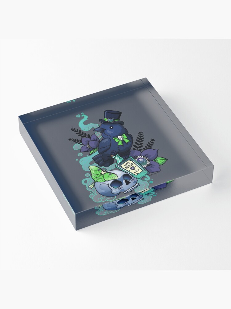 Alternate view of Chubby Mr. Raven Acrylic Block
