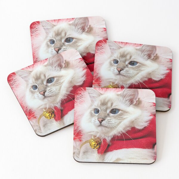 Item preview, Lynx ragdoll santa stocking Christmas kitten  designed and sold by Fluffycat2020.