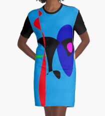 Abstract Expressionism Simple Digital Art Graphic T-Shirt Dress