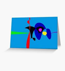 Abstract Expressionism Simple Digital Art Greeting Card