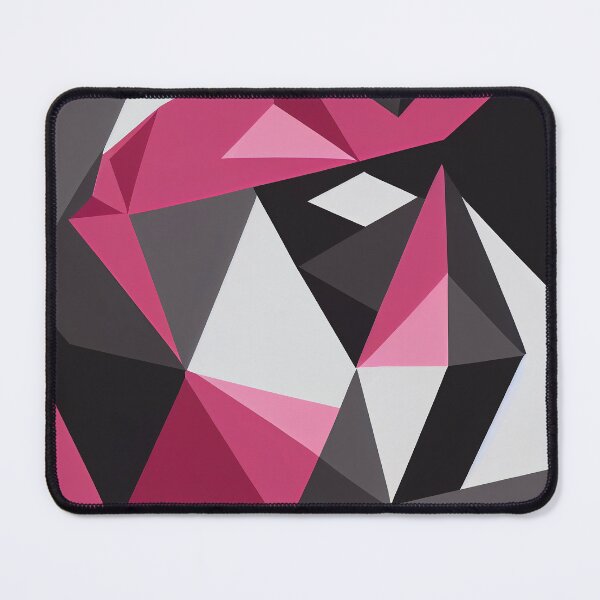 Item preview, Minimalist abstract polygonal shapes in white, grey, black and pink designed and sold by pcusine.