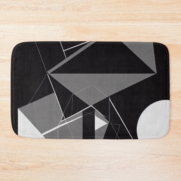 Item preview, Minimalist abstract polygonal shapes in white, grey and black designed and sold by pcusine.