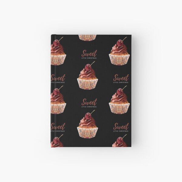 Sweet Little Christmas Cupcake with cherry on top Hardcover Journal