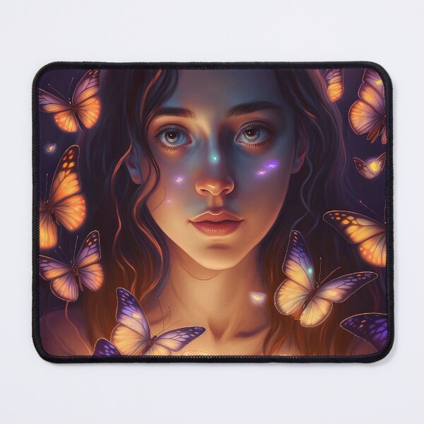 Item preview, Girl Surrounded by Glowing Butterflies designed and sold by Juliascutecornr.