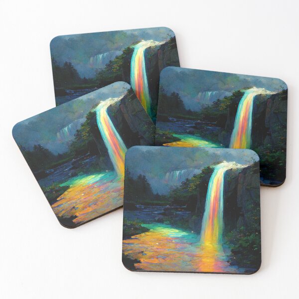 Item preview, A rainbow colored waterfall designed and sold by MondoFantasIA.