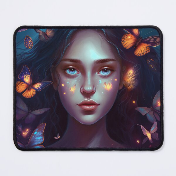 Item preview, Woman Surrounded by Glowing Butterflies designed and sold by Juliascutecornr.