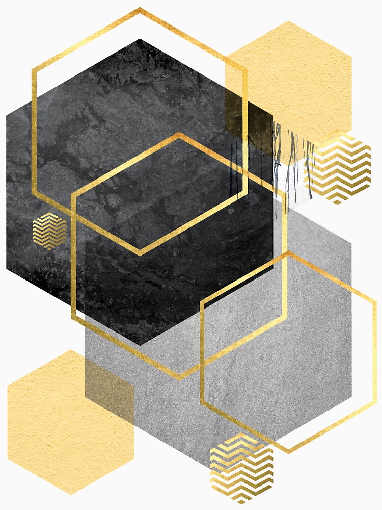 Black and Gold Geometric by UrbanEpiphany