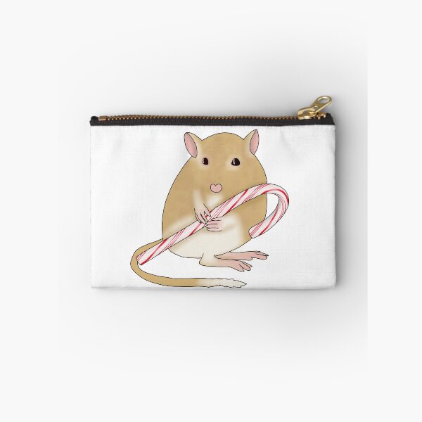 Item preview, Cute golden gerbil with a candy cane designed and sold by Becky-Marie.