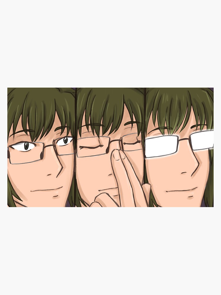 "Anime sunglasses meme" Sticker for Sale by Mimemeness Redbubble