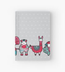 Doodle Animal Friends Pink & Grey Hardcover Journal