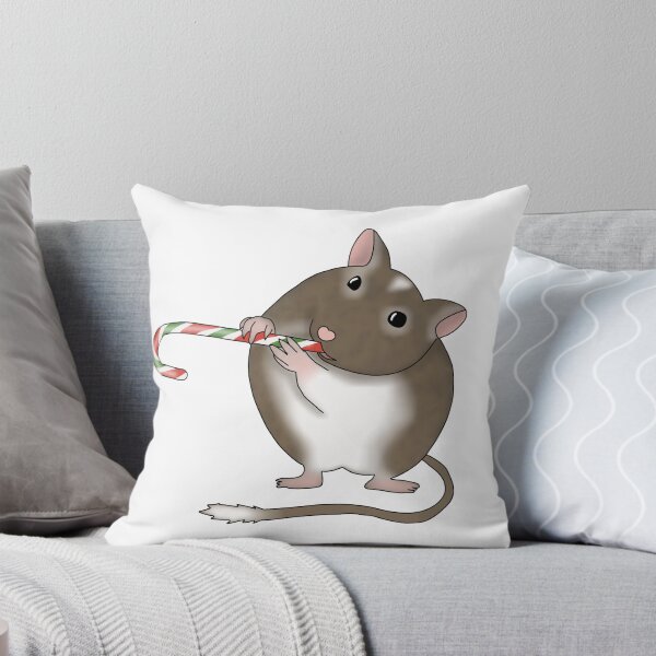 Item preview, Cute brown gerbil with a candy cane designed and sold by Becky-Marie.