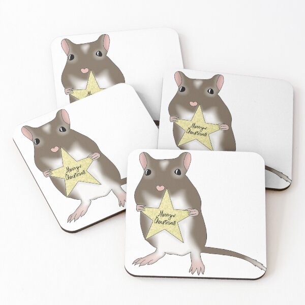 Item preview, Cute brown gerbil says merry Christmas  designed and sold by Becky-Marie.