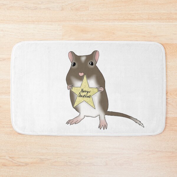 Item preview, Cute brown gerbil says merry Christmas  designed and sold by Becky-Marie.