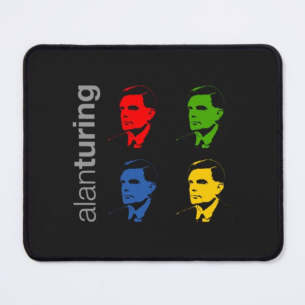Item preview, Quadrichrome Alan Turing portrait poster  designed and sold by CMYKStudio.