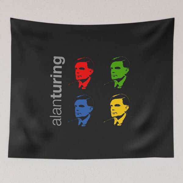 Item preview, Quadrichrome Alan Turing portrait poster  designed and sold by CMYKStudio.
