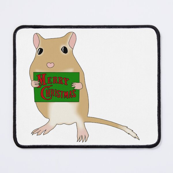 Item preview, Cute golden gerbil says merry Christmas designed and sold by Becky-Marie.