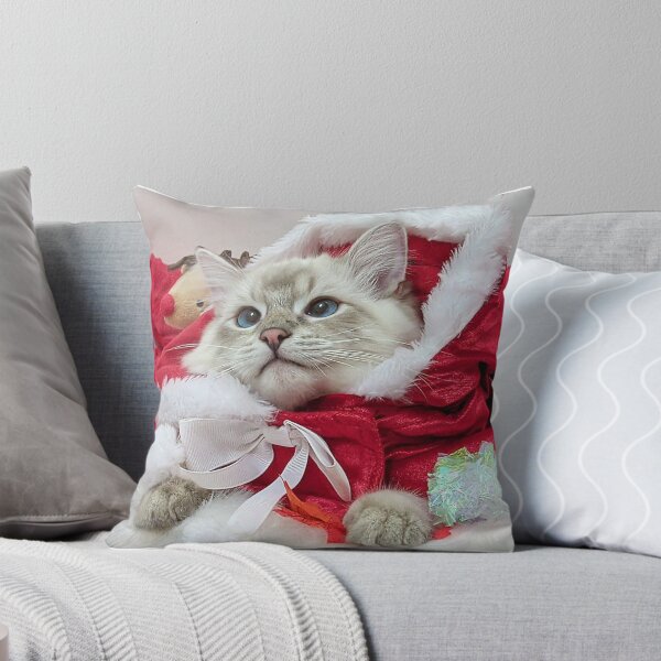 Item preview, Lynx ragdoll santa stocking Christmas kitten  designed and sold by Fluffycat2020.